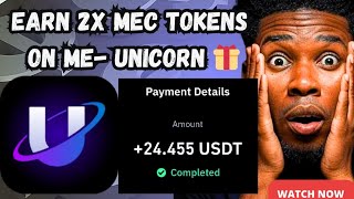 ME PASS: EARN 2X MEC TOKENS ON ME-UNICORN & WITHDRAWAL PROCESS || MAKE MONEY ONLINE screenshot 4
