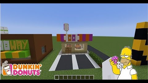 Minecraft Tutorial: How To Build A Dunkin Donuts (2021 City Build)