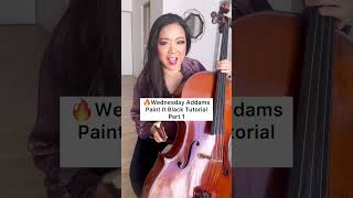 Wednesday Addams Paint It Black Cello Tutorial Part 1