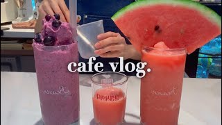 [ENG][cafe vlog] 한 화면에 다 못 담는 수박쥬스🍉💚/ 생과일쥬스 / 카페창업 / 20대 카페창업 / 카페브이로그 /スイカジュース/น้ำแตงโม