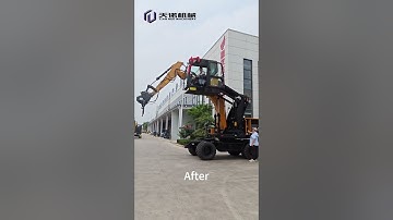 Modified Sany Wheel excavator SY155W for Excavator Raised Cab #excavator #cab #cabin #modification