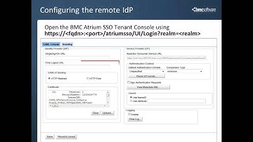 BMC Atrium Single Sign-On Remedy OnDemand 2014.01: SAML Configuration using Tenant Console