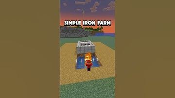 Simple Iron Farm In Minecraft! #minecraft #survival #minecraftfarm