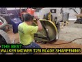 Walker mower t25i blade sharpening and cup replacement