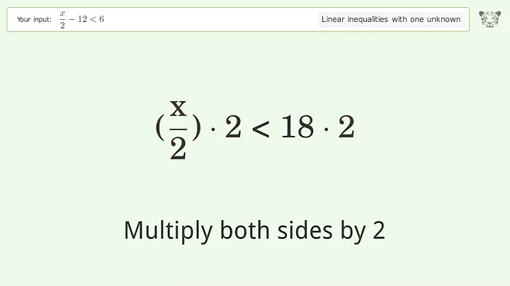 Solving Linear Inequalities: x/2-12 is Smaller Than 6