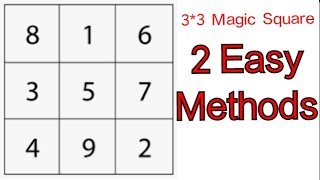 3 by 3 Magic Squad | 3x3 Magic Square | Two Easy methods on 3x3 Magic Square | Magic Square 3*3 screenshot 2