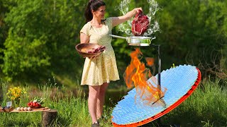 A new idea from "Tandem JSC". Let's grill steak on solar energy. 4 K Dubbing.