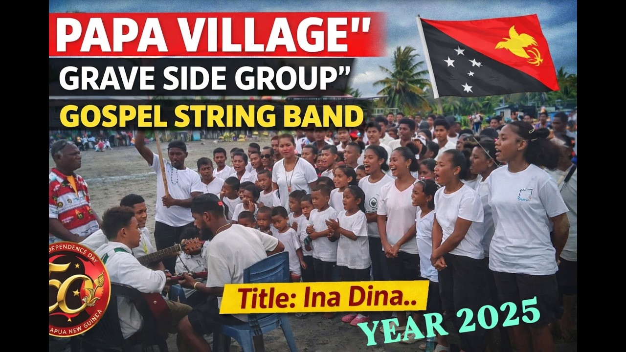 50th Independence Celebration Graveside Group in Papa Village Gospel String Band _ Ina Dina.