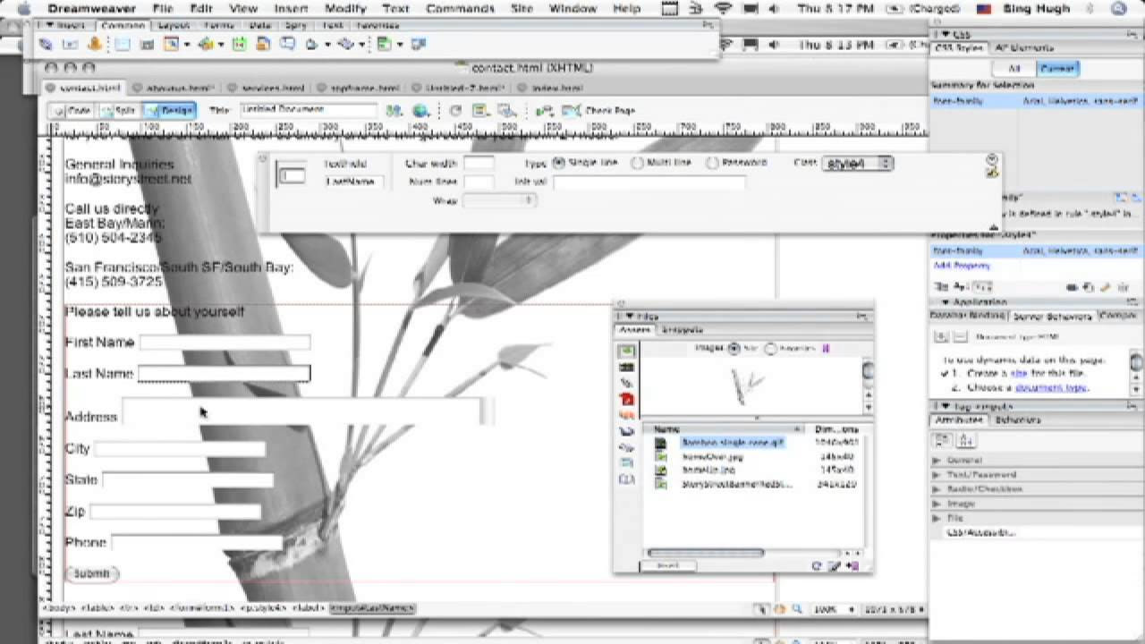 Update Testing Forms in Dreamweaver