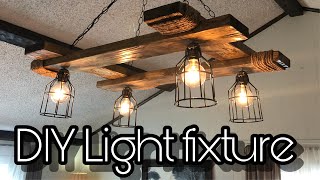 Vintage DIY Rustic Light Fixture Build