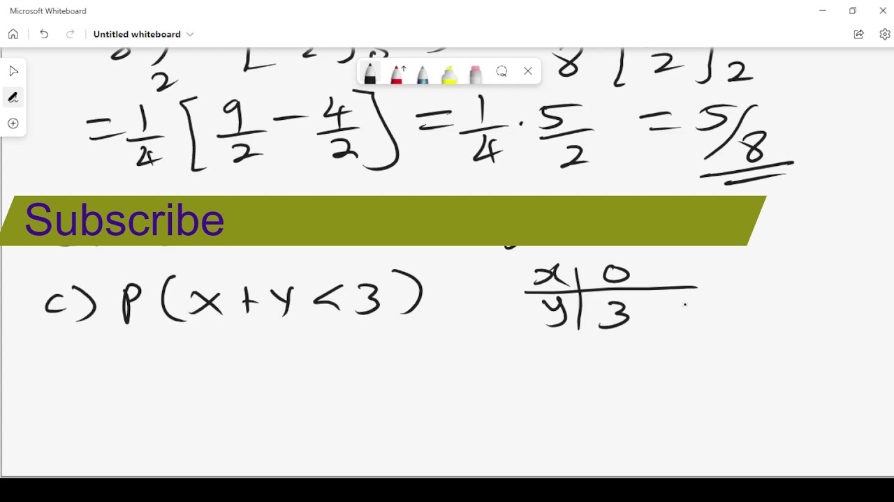 How to calculate probabilities of bivariate distribution YouTube