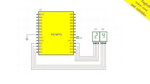 Creating a simple counter circuit using a PIC microcontroller with assembly language programming
