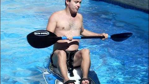 waveski eskimo roll in the swimming pool