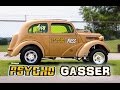 PSYCHO PASS GASSER! 9 SEC '48 ANGLIA! STREET DRIVEN TO AND FROM THE TRACK! BYRON DRAGWAY!