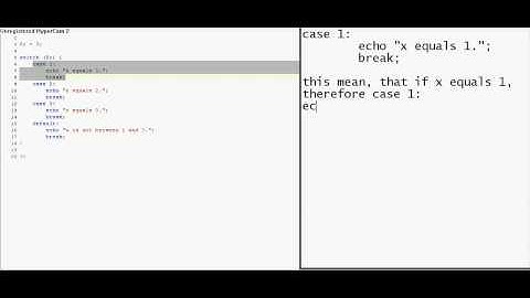 PHP TUTORIAL 4 - Switch Statements