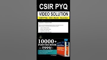 | CSIR PYQs | CSIR PYQ December 2023 | VIDEO SOLUTION | #tlsonline #previousyearquestions #targetjrf
