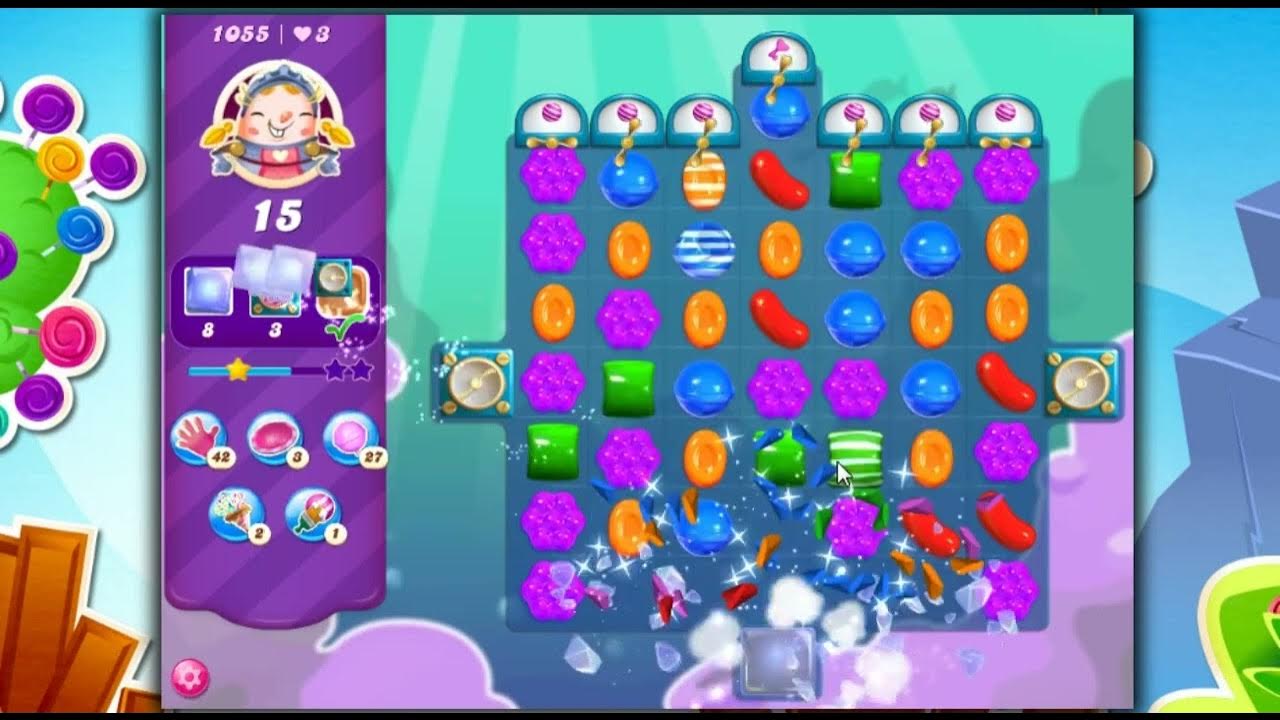 Candy Crush Saga Level 1055 1 Stars, 20 Moves Completed YouTube