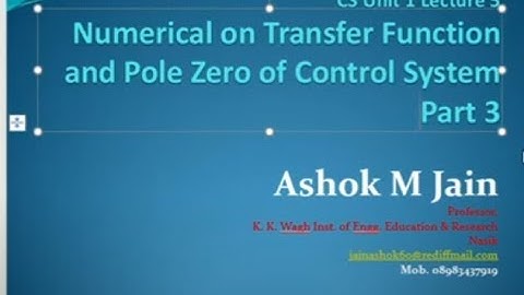 Control System 1 | Numerical on Transfer function Part 3  | Unit 1-5