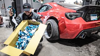 Pulling the Wrap off the FRS to reveal Perfect Paint!