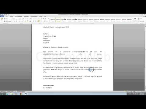 Video: Cómo Escribir Un Pedido De Vacaciones