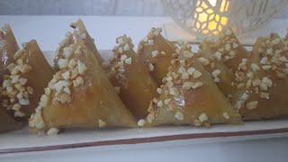 بريوات اللوز بقشور البرتقال معسلين, مذاق الا يقاوم?، Triángulos  de almendra con naranja confitada?