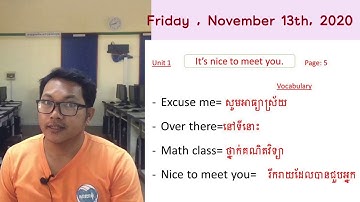 Grade 8 Unit 1.8 : Conversation: He’s over there