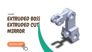 SolidWorks 3D Drawing Practice | Extruded Boss/Cut, Mirror & create a new plane | Exercise13