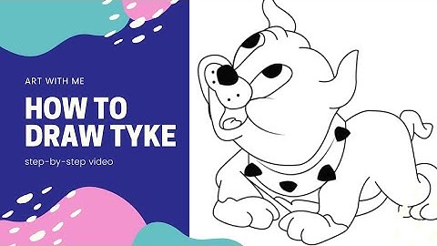 How to Draw Tyke Step by Step |Drawing tutorial || Tom and Jerry|Art with Me