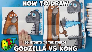 How to Draw 99 Nights in the Forest Godzilla vs Kong Folding Surprise