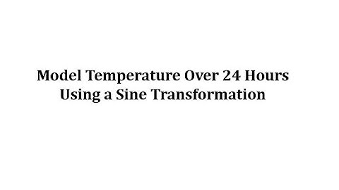 Model Daily Temperature Using a Cosine Transformation