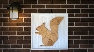 Making a framed geometric squirrel