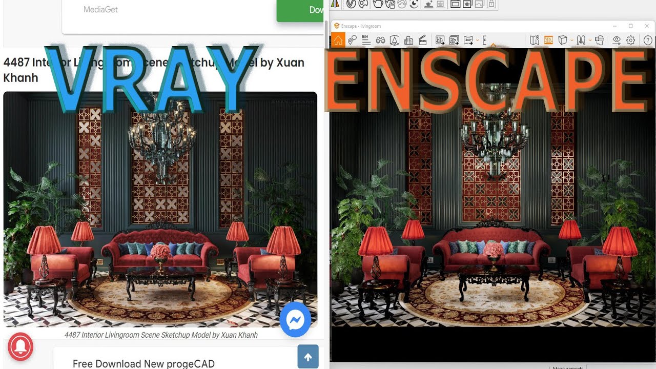 TUTORIAL interior design: ENSCAPE SKETCHUP 15: Convert Vray to Enscape ...
