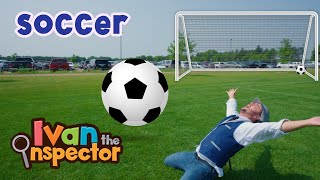 soccer kids ivan inspects soccer
