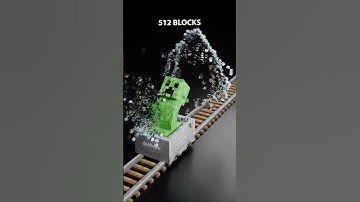 3D Creeper vs Glass Minecraft Simulation Blender #blender3d #blenderanimation