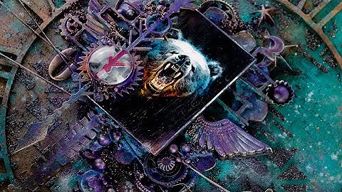 Grunge Mixed Media Canvas "Bear" with Anastasi Kuznetsova