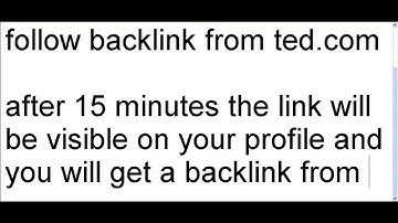 Pr-8 do-follow backlink from ted.com