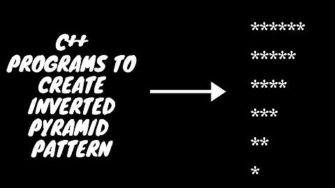 C++ Programs To Print INVERTED PYRAMID