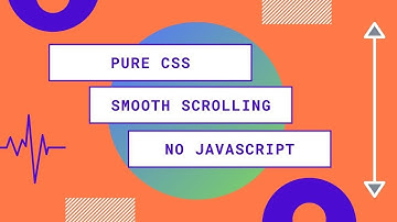 Smooth Scrolling Effect Using CSS | Pure CSS | Smooth Scroll To Element From Anchor