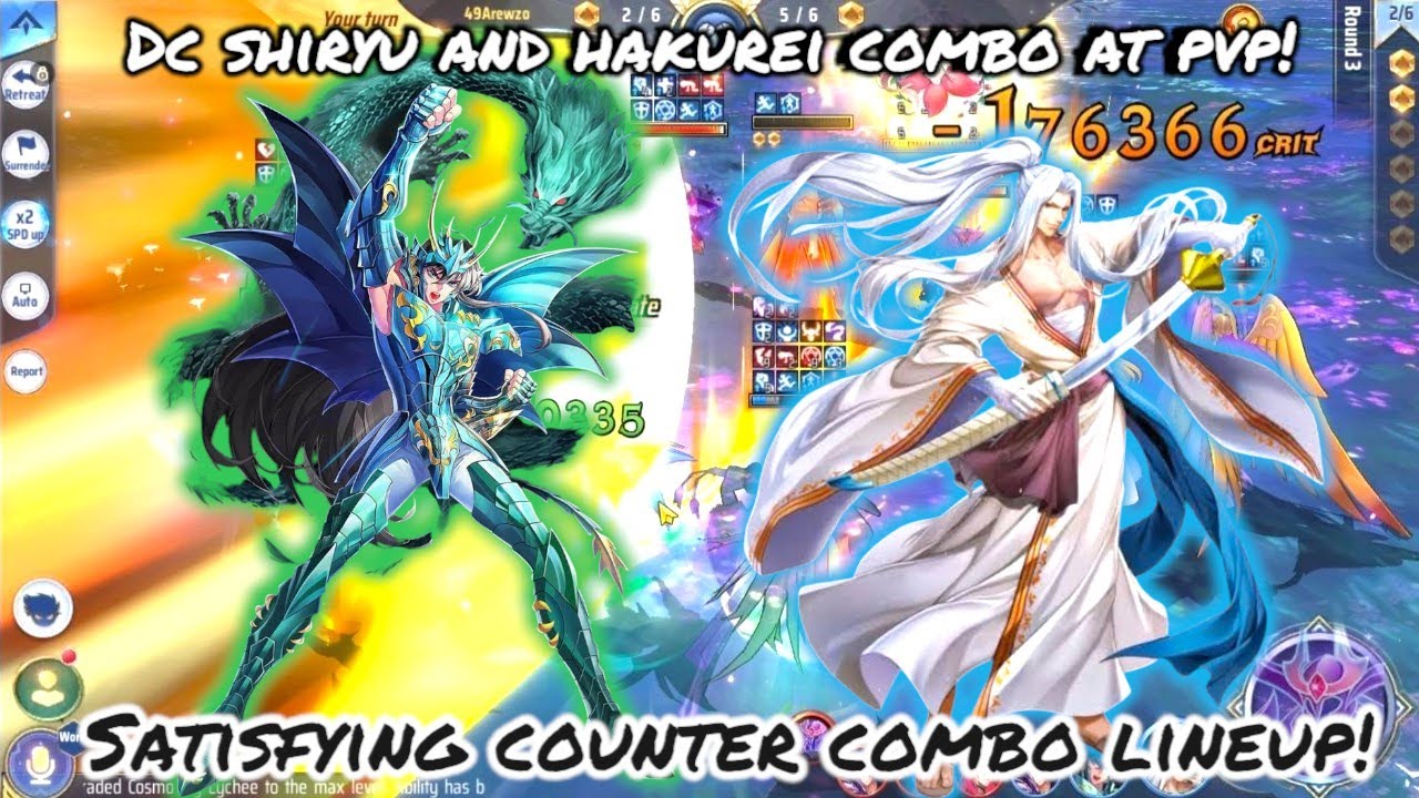 Saint Seiya: Awakening (KOTZ) - DC Shiryu and Hakurei Combo at PvP! Satisfying Counter Combo Lineup!