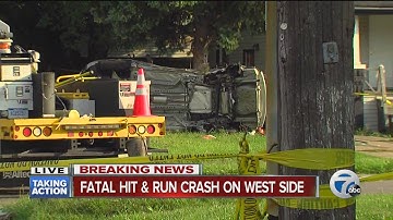Fatal hit and run crash on Detroit