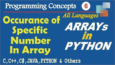 Program to Find Occurrence of Specified Number in an Array in Python Programming
