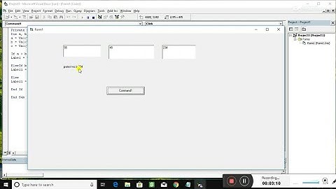 2 visual programming Printing  largest of three numbers.