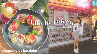 Harajuku Shopping Day! pretty flower cafe & takeshita street at night | Living in Japan