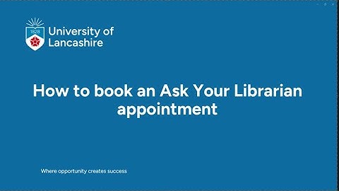 How to book an Ask Your Librarian appointment