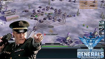 C&C Generals Zero Hour | USA Laser General VS Two Hard Generals | 2020