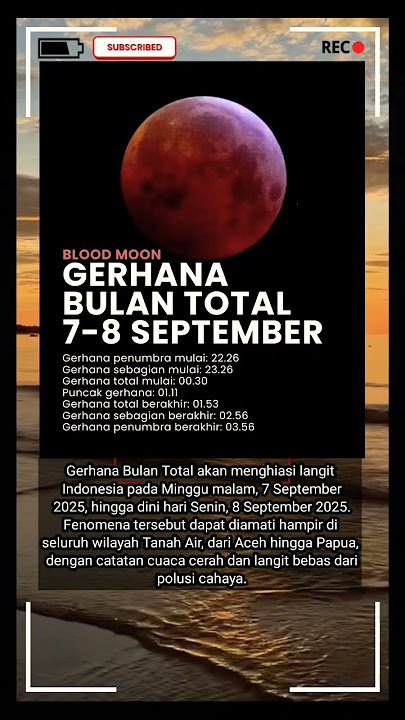 Fenomena Gerhana Bulan Total #trendingshorts #viralshort