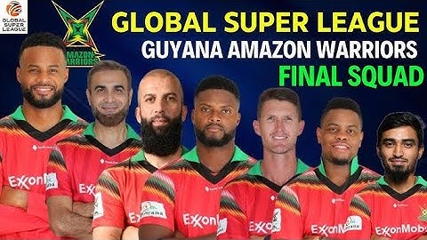 Guyana Amazon Warrior All squad for/CPL (2025) (GAW) T20I league #cricket #gslt20