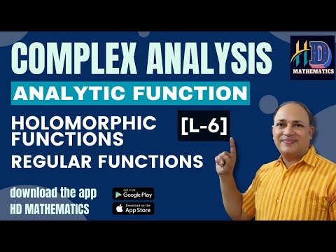 analytic functions holomorphic