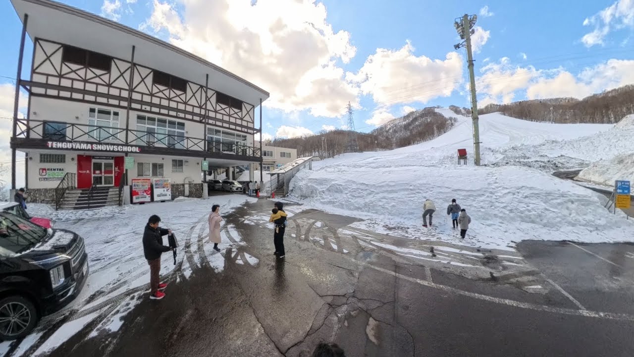 Hokkaido, Otaru City, Mount Tenguyama popular ski resort.
