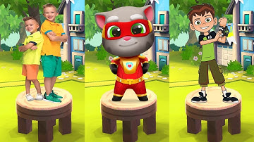 Talking Tom Hero Dash VS Ben 10 Up To Speed VS Vlad & Niki Run All Characters Android Gameplays